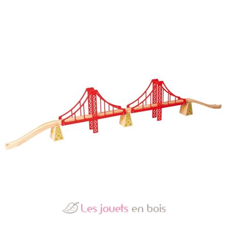 Pont suspendu à trois travées BJT136 Bigjigs Toys 1