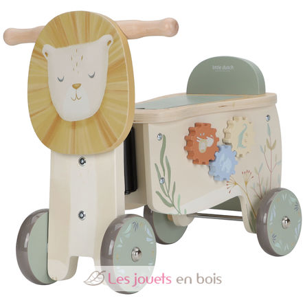 Porteur lion en bois LD7481 Little Dutch 4