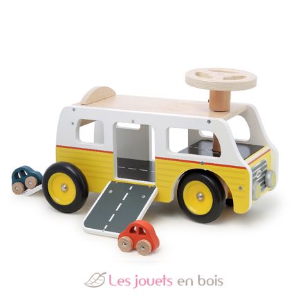 Porteur Van garage en bois V1059 Vilac 1