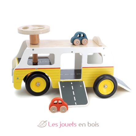 Porteur Van garage en bois V1059 Vilac 6