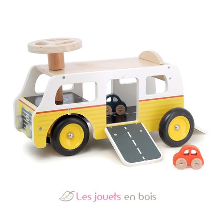 Porteur Van garage en bois V1059 Vilac 7