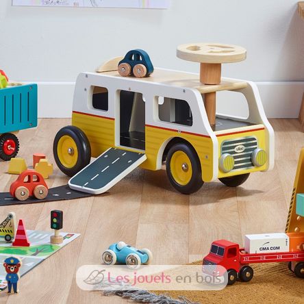 Porteur Van garage en bois V1059 Vilac 11