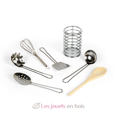 Pot avec ustensiles de cuisine BJ37041 Bigjigs Toys 3