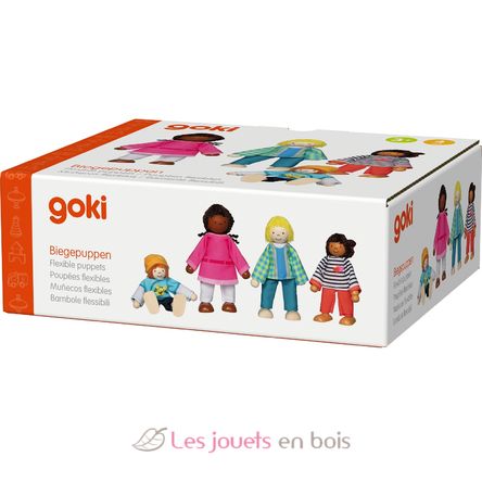 Poupées flexibles famille métissée GK51463 Goki 2