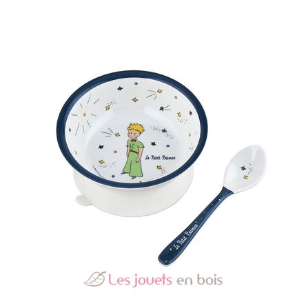 Bol ventouse avec cuillère Le Petit Prince bleu PJ-PP702U Petit Jour 1
