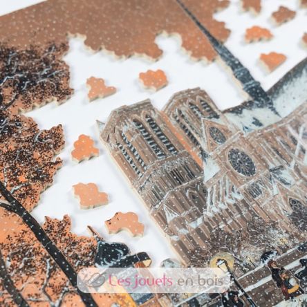 Première neige sur Notre-Dame de Delacroix A1314-650 Puzzle Michèle Wilson 3