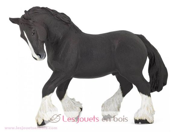 Figurine Etalon shire noir PA51517-2922 Papo 2