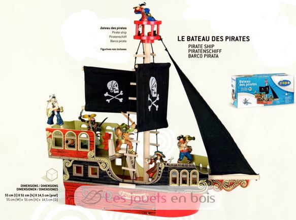 Bateau Pirate Black Beard PA9079-856 Papo 2