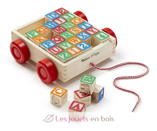 Chariot avec cubes ABC M&D11169-4556 Melissa & Doug 3