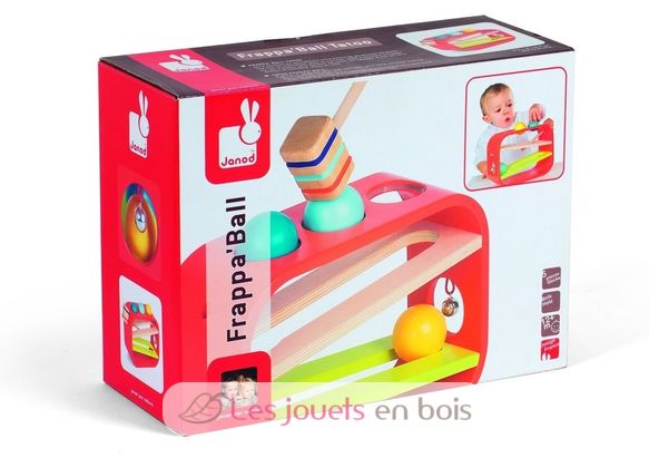 Frappa'Ball Tatoo - Jouets 1er âge Janod en Bois. De 1 à 3 ans