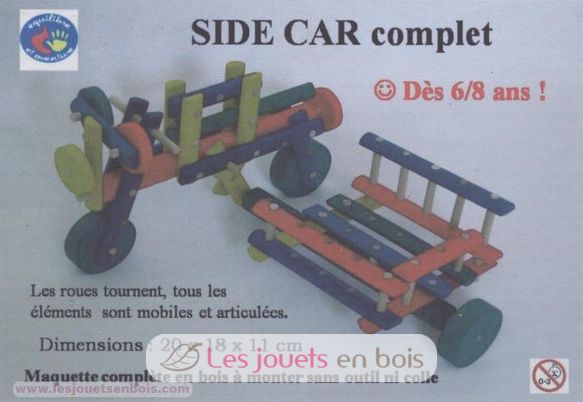 Side car - bois coloré ETA0126-3046 Equilibre et aventure 1