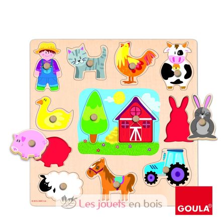 Puzzle Silhouettes Ferme GO53025-3490 Goula 1