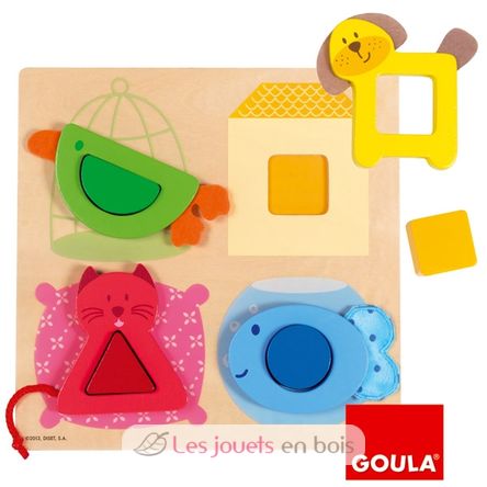 Puzzle encastrement couleur GO53128-4037 Goula 1