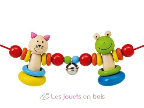 Mikado - Chaîne de landau, un boulier pour poussette en bois pour bébé  Selecta