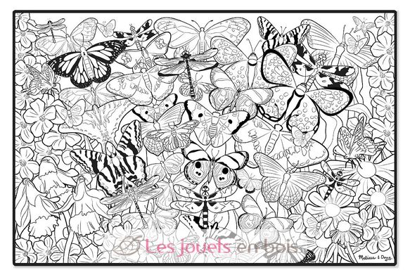 Grande affiche à colorier papillons M&D14500-4505 Melissa & Doug 1