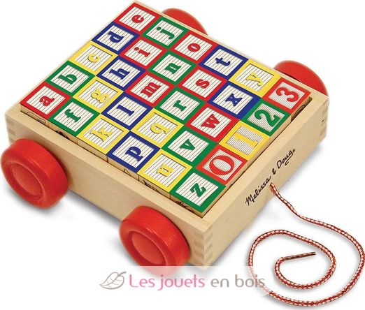Chariot avec cubes ABC M&D11169-4556 Melissa & Doug 1