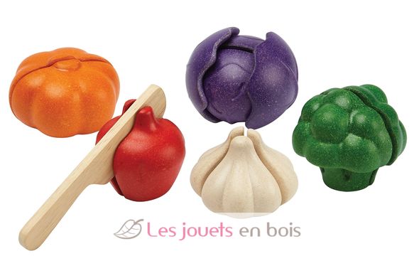 Jouets en bois Dinette Fruits et légumes à couper Plantoys®