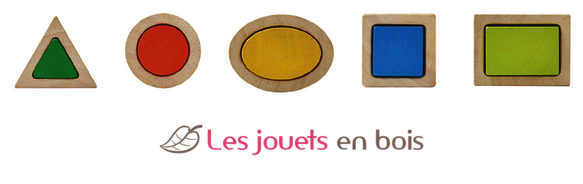 Boîte à formes géométriques Plantoys, jouets en bois