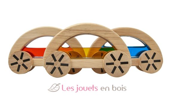 Voiture avec eau colorée bleue PT5449B Plan Toys 2