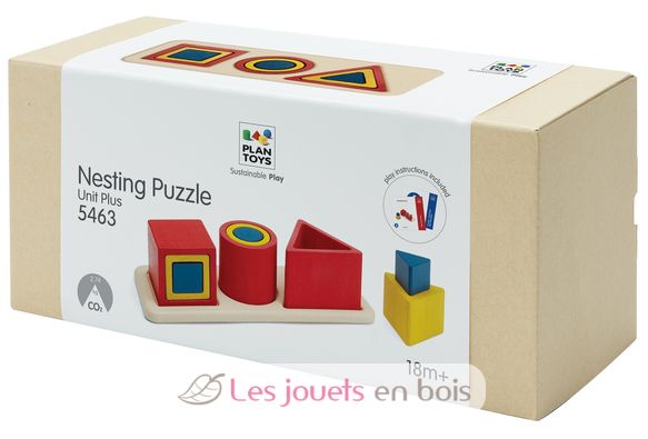 Puzzle d'encastrement 3 formes PT5463 Plan Toys 5
