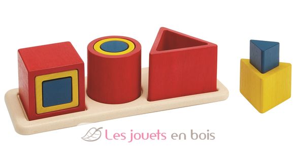 Puzzle d'encastrement 3 formes PT5463 Plan Toys 2