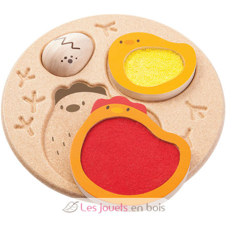 Puzzle Poule-Oeuf - Le Toucher PT5673 Plan Toys 2