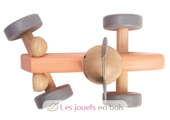 Lapin bolide de course pastel PT5717 Plan Toys 2