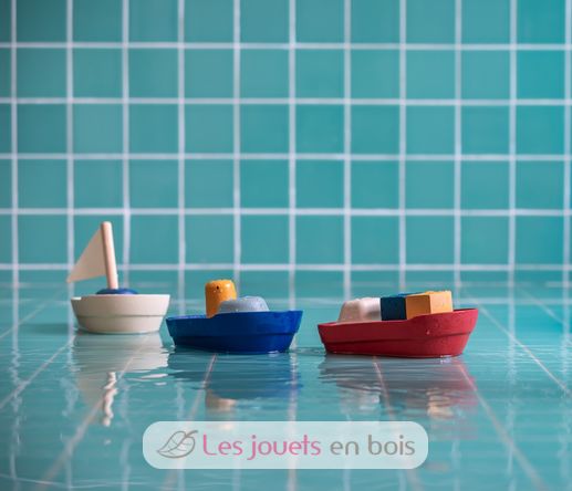 Grand bateau modulable bleu 21 cm PT5802 Plan Toys 10