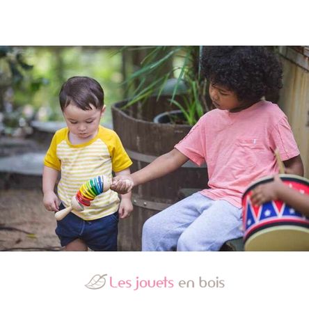 Claquettes en bois colorées PT6413 Plan Toys 2
