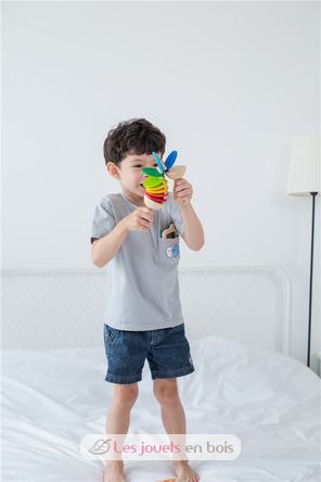 Claquettes en bois colorées PT6413 Plan Toys 4