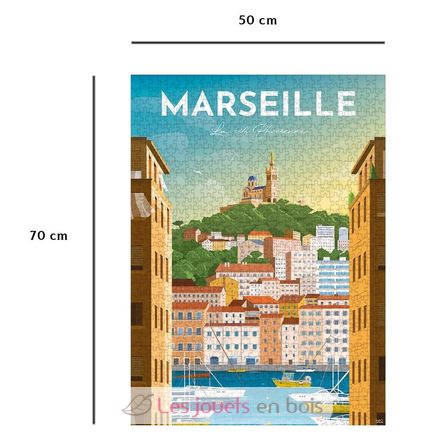 Puzzle Affiche de Marseille 1000 pcs NA12002003 Nathan 2