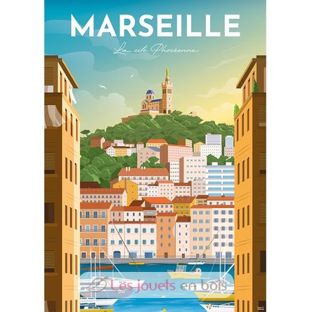Puzzle Affiche de Marseille 1000 pcs NA12002003 Nathan 3