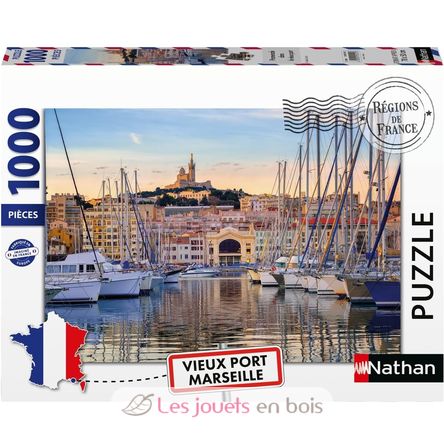 Puzzle Promenade dans le vieux port Marseille 1000 pcs NA12002010 Nathan 1