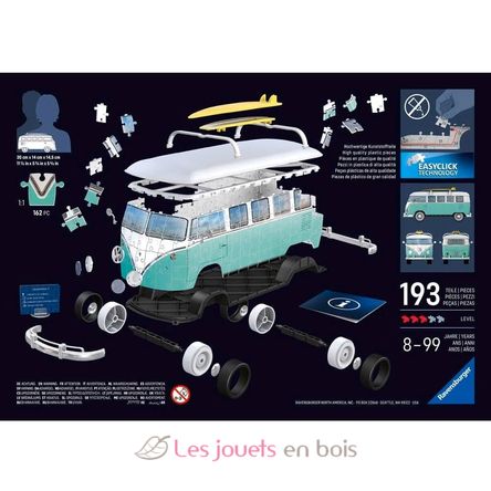 Puzzle 3D Combi T1 Volkswagen Chrome 162 pcs RAV12008077 Ravensburger 2