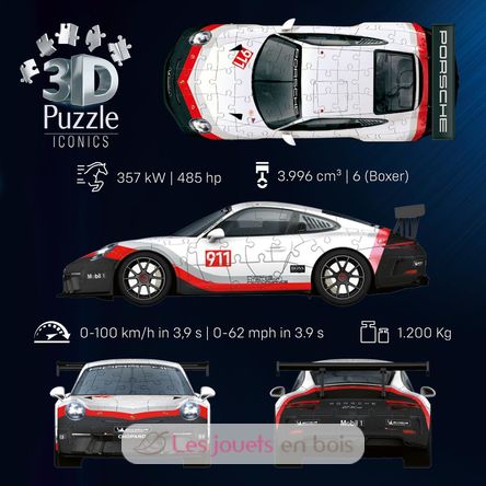 Puzzle 3D Porsche 911 GT3 Cup 108 pcs RAV12008039 Ravensburger 7