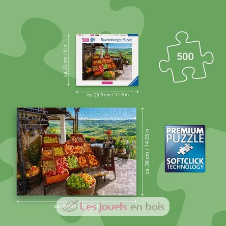 Puzzle Marché fruits et légumes en Croatie 500 pcs RAV12001814 Ravensburger 3