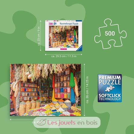 Puzzle Marché aux épices au Maroc 500 pcs RAV12001816 Ravensburger 3