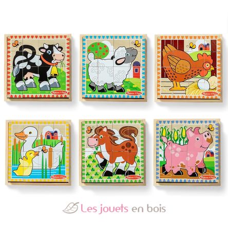 Cubes en bois animaux de la ferme MD-775 Melissa & Doug 3