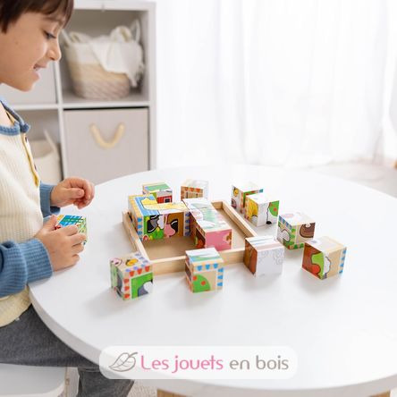 Cubes en bois animaux de la ferme MD-775 Melissa & Doug 2