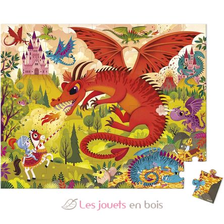 Puzzle Royaume de dragons 54 pcs J02392 Janod 2