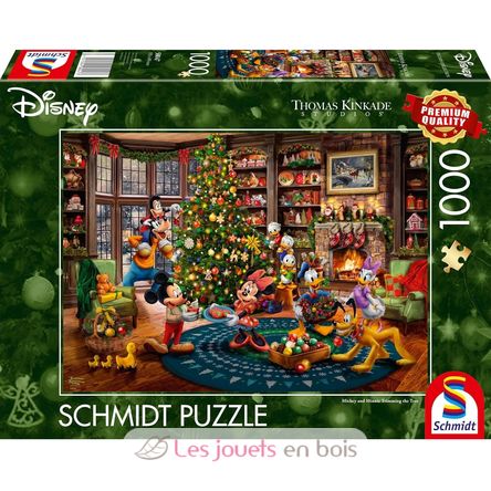 Puzzle Mickey et Minnie décorent le sapin 1000 pcs S-58047 Schmidt Spiele 1