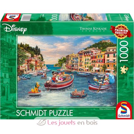 Puzzle Mickey et Minnie en Italie 1000 pcs S-58053 Schmidt Spiele 1