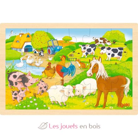 Puzzle réversible ferme et zoo 24 pcs GK57302 Goki 2