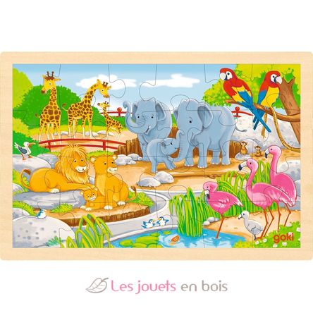 Puzzle réversible ferme et zoo 24 pcs GK57302 Goki 1