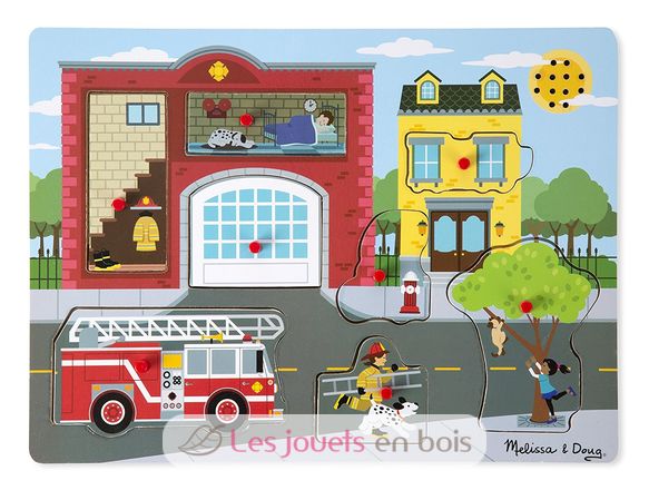 Puzzle sonore - Autour de la caserne des pompiers M&D10736 Melissa & Doug 1