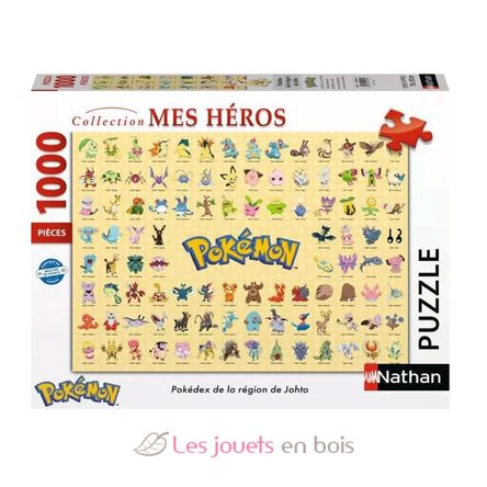 Puzzle Pokédex de la région de Johto 1000 pcs NA12002046 Nathan 2
