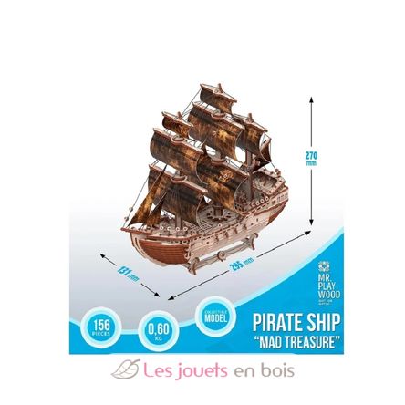 Puzzle 3D Bateau pirate GI-PWBAT Mr Playwood 3