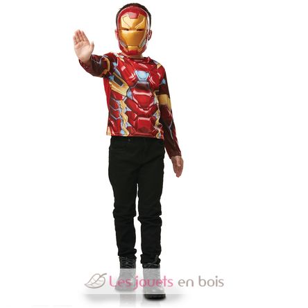 Top Iron Man avec masque 5-8 ans R300113 Rubies 1