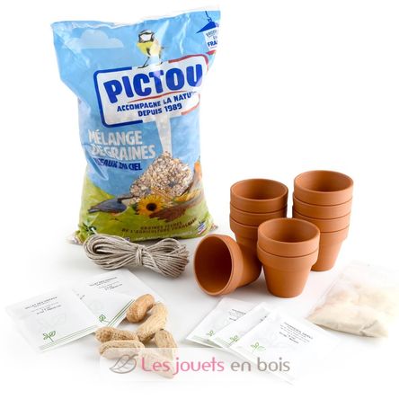 Coffret DIY - 10 mangeoires à oiseaux RC-143194 Radis et Capucine 2