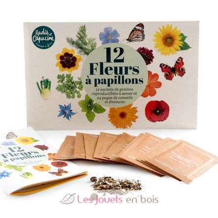 12 sachets de graines Fleurs à Papillons RC-140948 Radis et Capucine 1